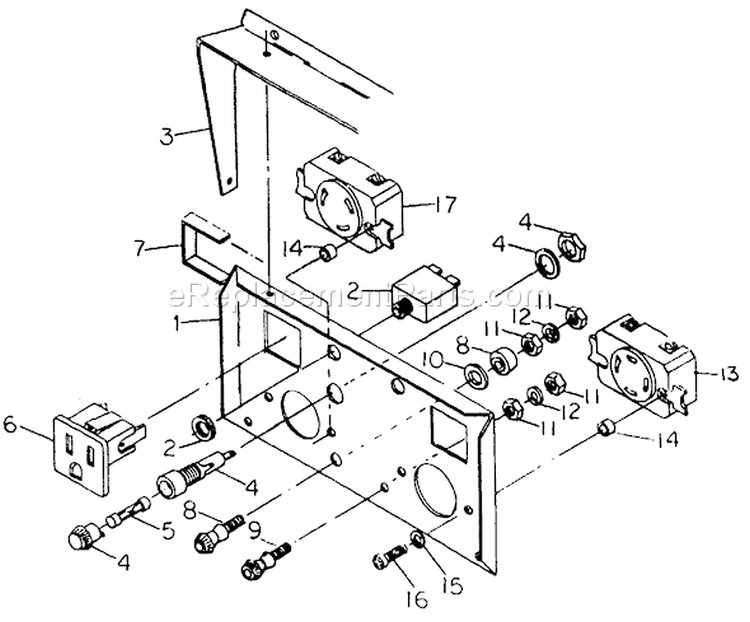 Page B Diagram and Parts List for 8751-2  Briggs and Stratton Generator